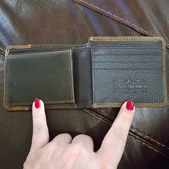 Cody James Leather Billfold Wallet Men's Brown NEW - Picture 4 of 10